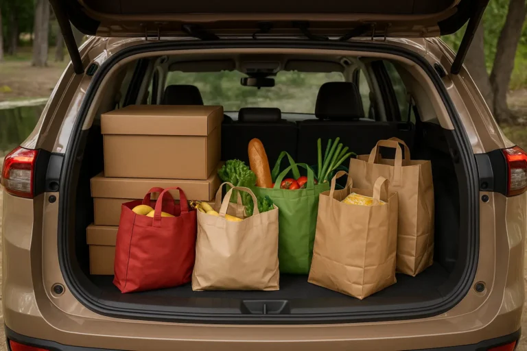 Nissan Rogue Trunk Packed with lot of stull
