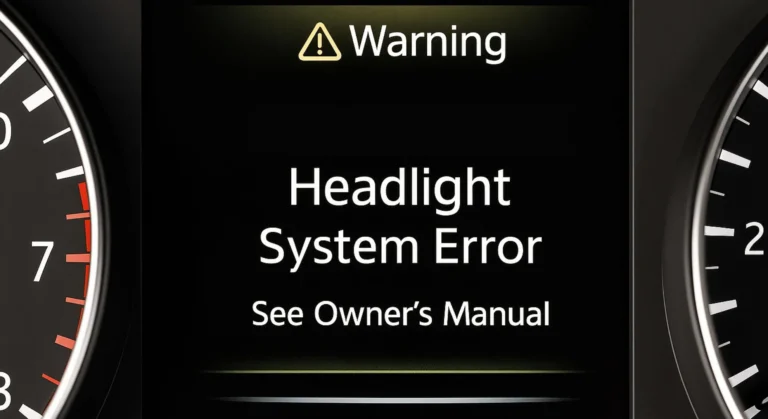 Nissan Rogue Headlight System Error warning Light
